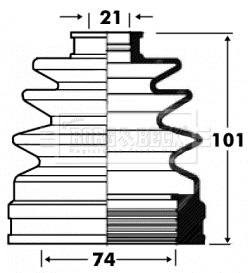 BORG & BECK Paljekumi, vetoakseli BCB2841